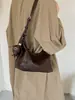 Bolso de Cuero Encerado al Aceite Vintage Forma de Media Luna para Debajo del Brazo para Mujer 2026 Nuevo Bolso Tote Casual Diario Bolso de Hombro Cruzado para Viajes