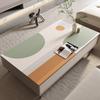 Tapete de mesa de centro de PVC ligero, de lujo, limpio, lavable y borrable, para el hogar, impermeable y a prueba de aceite, tapete de mesa de cocina, corte libre