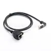 Cable de Extensión de Red Gigabit Categoría 6 con Conector Hembra RJ45 a Cabezal de Cristal RJ45 en Ángulo de 90 Grados con Agujeros para Tornillo de Oreja