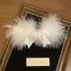 Horquilla de Plumas con Borlas de Halloween Estilo Ballet Súper Hada Elegante Estilo Puro Lujoso Horquilla de Piel Pinza Lateral para Llevar en la Cabeza