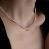 Collar de Piedra Lunar Natural de 2.5 mm Extremadamente Fino Diseño Nicho Entrada Lujo Colgante Estrella Bamang Cadena Clavícula Cadena de Collar Avanzada