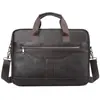 Nova bolsa de mão executiva masculina 2022 couro de primeira camada pasta de couro masculina bolsa para computador de 15,6 polegadas atacado