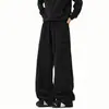 Pantalones Deportivos Lisos de Moda Americana Tendencia para Hombre, Nuevos de Otoño e Invierno Elegantes Juveniles de Pierna Recta Casuales de Pierna Ancha Largos para Hombre