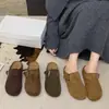 Zapatos de media zapatilla cerrados para mujer, otoño 2026, sin cordones, con suela gruesa, con hebilla interior para aumentar la altura, modernos y cómodos