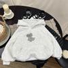Súper Cálido~ Sudadera con Capucha de Lana de Alpaca para Niños y Niñas, Versátil Casual de Dibujos Animados Pullover