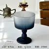 Atmósfera de Nicho Vintage Mate Degradado Negro Copa de Vino Copa Alta Copa de Champaña Copa de Vino Tinto de Gama Alta Estilo Ins