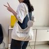 Bolso de hombro informal de lona para mujer, bandolera de gran capacidad, estilo estudiante, venta al por mayor