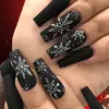 Navidad Europea y Americana Transfronteriza Más Vendido Kit de Manicura de 24 Piezas Sencillo y Moderno Patrón de Copo de Nieve Esmalte de Uñas de Larga Duración Venta al por Mayor