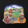 Serie de Imanes para Refrigerador de Xizang, Mongolia Interior, Qinghai, Xinjiang, Ningxia, Pegatinas Decorativas Magnéticas de Madera Creativas, Souvenirs de Viaje