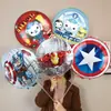 Globo de película de aluminio de dibujos animados sosteniendo 18 pulgadas apertura escolar de jardín de infantes centro comercial 61 juguetes para niños para empujar pequeños regalos