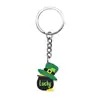Centenas de St. Pingentes de Chaveiro Dia de São Patrício, Decorações de Chaveiro Chapéu Verde DIY de Borracha Macia em PVC, Itens de Presente
