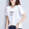 2895# camiseta de manga corta mujer holgada estudiante versión coreana (95 algodón 5 spandex) (código XXL agregado)