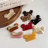 Pinza para el pelo pequeña linda de orejas de Mickey japonesa y coreana clip lateral de acetato estándar de oro clip para flequillo clip de pico de pato pelo suelto