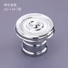 Em Estoque Embalagem de Frasco de Perfume de Vidro Transparente Metal 15mm Rosqueável com Tampa de Liga de Zinco, Frasco Pequeno de Refil de Perfume com Tampa