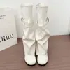 Botas estilo pantalón para mujer, nuevo modelo otoño 2026, punta fina con hebilla de cinturón, botas de jinete de caña alta, botas largas retro de nicho hasta la rodilla para mujer