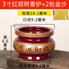 Queimadores de Incenso Vermelhos Queimadores de Incenso Cerâmicos Domésticos para Interior Queimadores de Aromaterapia para Templos Tigela de Incenso para Salão de Buda Queimadores de Incenso Ferramentas de Buda