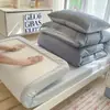 Conjunto de três peças xadrez para dormitório universitário, roupa de cama 100% algodão, estilo ins, lavável à máquina, inclui lençol de cima, capa de edredom e lençol de elástico