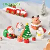 Novidades de Natal: Bonecos de Neve Miniatura Adoráveis e Divertidos em Resina para o Natal Decorações de Micro-Paisagem de Cena de Neve