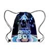 Nuevo producto 3D: Robot espacial Astro Bot, pantalones con bolsillo con solapa y cordón ajustable, mochila escolar portátil de gran capacidad con cordón ajustable, impermeable.