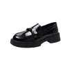 Zapatos Mary Jane de Cuero Versátiles Estilo Universitario para Mujer 2025 Otoño Nuevos Zapatos Mary Jane Mocasines de Suela Gruesa Baja