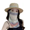 Mascarilla Facial Completa de Seda Helada para Mujer, Protector Solar de Verano, Braga para el Cuello, Cobertor para la Cabeza, Protector de Cuello, Velillo Sombrilla Elegante y Versátil para Ciclismo