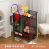 Cesta de Almacenamiento para Esterilla de Yoga, Estante de Almacenamiento para Equipo de Fitness en Casa con Ruedas, Estante de Almacenamiento tipo Sandwich para Baloncesto y Bádminton