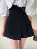 Outono e Inverno Nova Saia Evasê Saia Feminina Quadril 2024 Conjunto Shorts Ano Irregular Pequeno Cintura Alta Bolsa Primavera