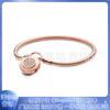 Pandora cobre blanco plata chapada hebilla de cierre redondo cadena de serpiente cadena de hueso de serpiente redonda pulsera accesorios DIY pulsera