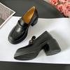Altura Interior 9cm Mocasines de Tacón Alto con Plataforma Camelia para Mujer Estilo Nuevo 2025 Zapatos Casuales de una Sola Capa Talla Pequeña 32