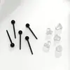 Brincos de Resina Cuidados com Piercing na Orelha Furo na Orelha Anti-Obstrução Plástico Transparente Pino de Orelha Simples DIY Brinco de Tragus Não Causa Alergias Facilmente Brinco