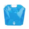 Bolsa de agua plegable portátil para exteriores con grifo para ciclismo, viajes, camping, bolsa de almacenamiento de agua de plástico portátil de gran capacidad engrosada