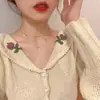 Collar de Perlas de Doble Capa con Microincrustaciones de Circonita Estilo Chanel para Mujer, Diseño Coreano de Lujo Ligero de Nicho, Cadena Versátil y Elegante para la Clavícula