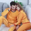 Traje de ropa interior térmica gruesa con forro de polar para otoño e invierno para hombres y mujeres, ropa térmica de terciopelo dorado, Deportes