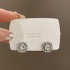 Aretes de Tuerca Cuadrados Brillantes de Plata 925 para Mujer Aretes de Nicho de Temperamento de Alta Gama Aretes de Lujo Ligero Dormir No Necesita Quitarse Aretes Joyería