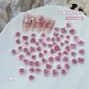 50 rosas en línea, joyería para uñas de varios tamaños, flor de camelia floreciente tridimensional, taladro de uñas vintage