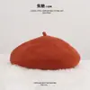 Boina de Color Sólido para Niños Lana para Mujer Todo Fósforo Otoño e Invierno Sombrero de Pintor Padre-Hijo para Niña Sombrero de Lana Sombrero de Lana