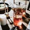 Estilo Alto Japonés Lujo Ligero Minimalista Rayas Verticales Café Latte Whiskey Vidrio Resistente al Calor Taza de Agua Resistente a Altas Temperaturas