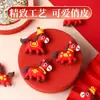 Llavero de puesto de Lin Colgante pequeño Estilo chino Año del Caballo 2026 Muñeco de poni de Goma Suave PVC Regalo para niños Artículo de regalo pequeño