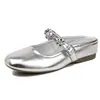 Altura Interior ~ Zapatos de Salón para Mujer Verano Nuevo Piel Suave Boca Baja Vestir Suave Mary Jane No Cansan los Pies Zapatos de Mujer Suela Blanda Bandera
