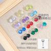 Brinco Stud para Osso da Orelha em Aço Titânio 316L Cobre Dourado Zircônia, Brinco Redondo Grande Zircônia Deslumbrante, Brinco Stud Argola, Brinco Stud para Osso da Orelha Piercing