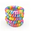 Diadema de teléfono de línea de colores degradados, banda para el cabello de color caramelo, cuerda para moño, banda de goma, tocado, banda de goma, accesorios para el cabello de alta elasticidad