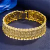 Cadena de Reloj con Patrón de Dragón Chapada en Oro 24k Pulsera de Dragón Volador Invertido Dorada Pulsera para Pareja Chapada en Oro Hebilla de Reloj Pulsera Chapada en Oro
