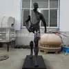Escultura de Figura de Bronze Figura de Rua Andando Escultura em Cobre Ornamento Figura de Cobre Puro Popular Estátua 2 3 4m Fábrica de Fabricação