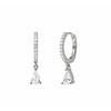 Brincos Europeus e Americanos de Luxo Leve com Argola de Orelha Francesa Celi de Diamante Gota d'Água Geométrica Estilo INS Agulha de Prata S925 Explosões de Moda Feminina