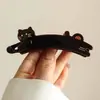 Pinza de plátano con lazo estilo coreano, pinza vertical, pinza de garra para coleta alta, tamaño grande para cabello grueso, pasador para mujer, pinza para la parte posterior de la cabeza, accesorio para el cabello