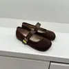 Populares zapatos nuevos estilo Mary Jane de punta redonda adelgazantes, versátiles para primavera y verano, de suela suave, con una correa, zapatos de moda para mujer estilo coreano