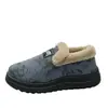 Sapatos de Algodão Femininos com Padrão Escuro Retrô Borda de Pelúcia de Inverno Solado Grosso Sapatos de Mãe Leves para Meia-Idade e Idosos Sapatos Quentes Dropshipping