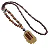 Collar de Xizang Más Vendido Versátil para Hombres y Mujeres Estilo Étnico Vintage Cadena de Lana Accesorios para Ropa Larga de Algodón y Lino Viaje de Madera