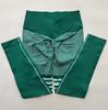 Pantalones de Yoga de Barra de Cuatro Rayas de Cintura V Europeos y Americanos Mallas para Exteriores para Mujer de Cintura Alta Levanta Cadera Secado Rápido Pantalones Deportivos para Correr Fitness