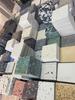 Azulejo de piso de terrazzo inorgânico branco preto cinza inteiro profissional decoração de interiores amostra de placa de cimento natural